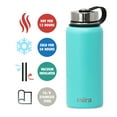 thumbnail image 2 of MIRA 32 Oz Stainless Steel Vacuum Insulated Wide Mouth Water Bottle | Thermos Keeps Cold for 24 hours, Hot for 12 hours | Double Wall Powder Coated Travel Flask | Teal, 2 of 3