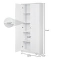 thumbnail image 2 of Ktaxon 2-Door Armoire with 5 shelves, Kitchen Pantry Storage Cabinet Wardrobe, 72" White, 2 of 9