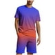 thumbnail image 1 of Blusa de Manga Corta Cuello Redondo Impresión Deportiva Camisa de Ajuste Delgado Poliéster Elástico Cintura Superior para los Hombres, Blusa Casual para el Uso Diario de Verano, 1 of 1