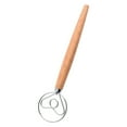 thumbnail image 3 of opvise Dough Mixer Stainless Steel Dough Whisk with Wooden Handle Easy-to-clean Bread Whisk for Home Kitchen 13Inch, 3 of 7