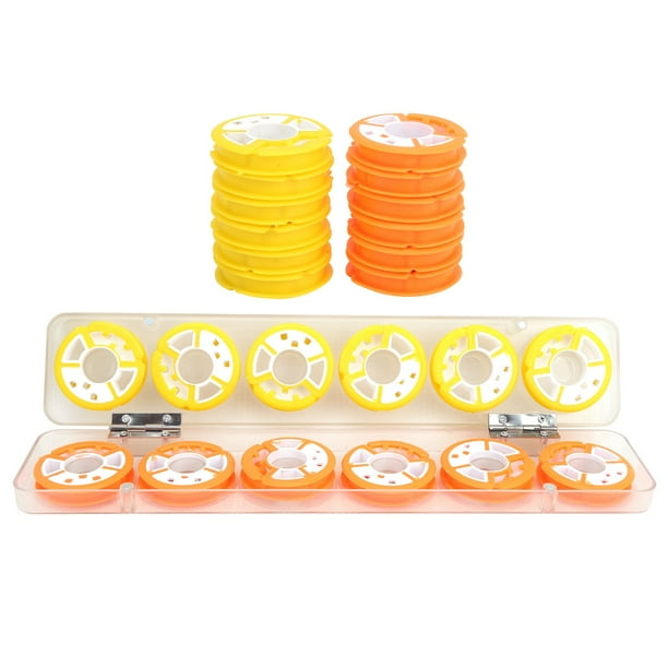 CARRETE DE LÍNEA DE PESCA, CAJA DE BOBINA DE EJE Principal Práctica Flexible Con 2 Caja de 8 EJES/12 EJES PARA PESCADOR PARA PESCAR