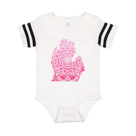 

Inktastic Michigan Silhouette Mandala Gift Baby Boy or Baby Girl Bodysuit