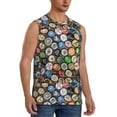 thumbnail image 2 of Haiem Men's Beer Caps Print Tank Tops Summer Sleeveless Cut Off Workout T-Shirts Fitness Vest Athletic Undershirts-XX-Large, 2 of 8