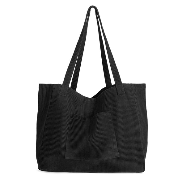 SUOSDEY Corduroy Tote Bag for Women,Casual Large Capacity Work Bag Hobo Crossbody Handbags