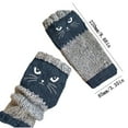 thumbnail image 2 of Linnome Fashion Cat Themed Knit Gloves Stylish Warm Accessories for Winter Daily Wear and Cold Weather, 2 of 3