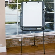 Portable Flipchart Easel with Dry Erase Surface  35 x 30  Gray