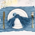 thumbnail image 3 of Naiovety Paquete de 6 servilletas plisadas de gasa balinesa para decoración de bodas y fiestas, elegantes para un día especial. Mostrada vino tinto, 3 of 6