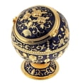 thumbnail image 1 of segolike Wind Ashtray, Portable Mini Ashtray Made of , Round Ball, Embossed Pattern, Royalblue Rose, 1 of 9