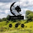 thumbnail image 4 of Handmadetneonsign Custom Metal Black Moon Cat Wind Chime,Outdoor Hanger Decor,International Cat Day, 4 of 5
