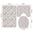 thumbnail image 3 of White Christmas Deer and Gift Pattern Bathroom Rugs Sets 3 Piece,Toilet Cover Set,Absorbent Non Slip Bathroom Mats Sets with U-Shaped Contour Rug Toilet Rug Set, 3 of 5