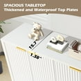 thumbnail image 3 of Magic Union Fluted Sideboard Buffet Cabinet with Storage, 55" Large Wood Accent Cabinet with Adjustable Shelves, Kitchen Coffee Bar Cabinet with 4 Doors, Console Cabinet for Living Room, 3 of 9