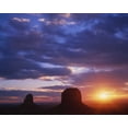 thumbnail image 2 of Flaherty, Dennis 32x26 White Modern Wood Framed Museum Art Print Titled - AZ, Monument Valley Sunrise on stone formations, 2 of 4