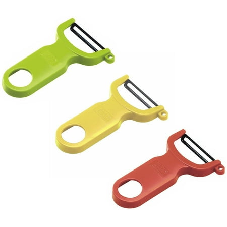 

Kuhn Rikon Original Swiss Peeler 3-Pack Red/Green/Yellow 6.25 x 3 x 1.5 inches