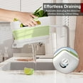 thumbnail image 5 of 2.4 Gal Collapsbile Wash Basin with Drian Plug,9L Dish Pan for Soaking Baby Bottles,Portable Sink, Multiuse Foldable Bucket,Ice Beverage Tubs for Camping, Vegetable Washing, RV (Green), 5 of 15
