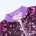 thumbnail image 7 of SonxaHe Big Girl's Bomber Jackets Sequin Colorblock Zipper Long Sleeve Jacket Kids Party Dancewear Holiday Jackets Pink,Sized 9-10, 7 of 7