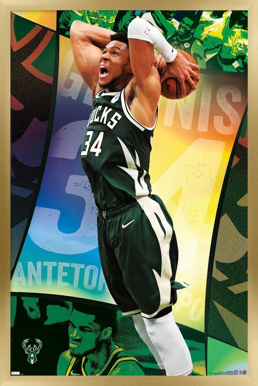 NBA Milwaukee Bucks - Giannis Antetokounmpo 21 Wall Poster