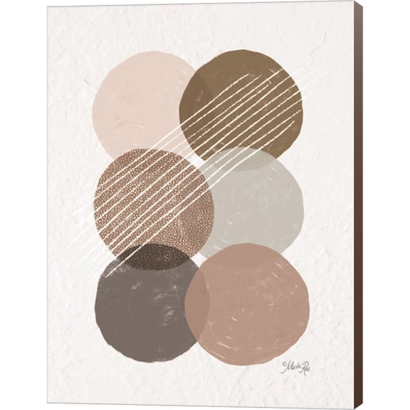 Great Art Now Circle Stack Abstract by Marla Rae, Canvas Wall Art, 21W x 28H