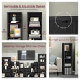 thumbnail image 2 of LEDREM 4-Tier Bookshelf with Adjustable Open Shelves, Tall Bookcase Space-Saving for Living Room Home Office, Ebony Black, 2 of 6