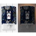 thumbnail image 2 of Caroline's Treasures BB5069CNL Blue Flowers Alaskan Malamute Ceramic Night Light, 6x4x3", multicolor, 2 of 2