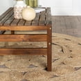 thumbnail image 4 of Walker Edison Modern Plank Acacia Wood Patio Coffee Table, Dark Brown, 4 of 14