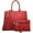 red, variant on Dasein Women Satchel Handbags Vegan Leather Purses Tassel Shoulder Bags Work Tote for Ladies with Long Strap