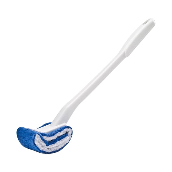 Bath Toilet Bowl Scrubber Brush with Comfort Handle Hang Hole Scrubbing Pad