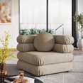 thumbnail image 2 of Modular Lounge Corner Chair, Tufted, Brown, Velvet, Living Room Lounge Cafe Lobby Hospitality Restaurant, Modern Contemporary, HB37189, 2 of 10
