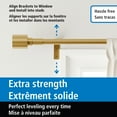 thumbnail image 3 of Mainstays Easy Install Decorative Window Curtain Rod, Adjustable, 48” - 120”, 3 of 7