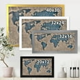 thumbnail image 4 of Designart 'Ancient World Map I' Rustic Framed Art Print, 4 of 4