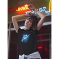 thumbnail image 2 of A Neon Dolphin Shaped T-Shirt Women -Image by Shutterstock, Female XX-Large, 2 of 4