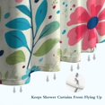 thumbnail image 6 of Pioneer Flower Floral Print Pattern Shower Curtain 84"x72" ,Bathroom Decorative Shower Curtains Set with 12 Hooks,Modern Waterproof Washable Shower Curtain, 6 of 6