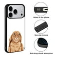 thumbnail image 2 of WIRESTER Shockproof Soft Rubber Cover Case for Apple iPhone 17 Pro 6.3" 2025, Floppy Ears Brown Bunny Rabbit, 2 of 5