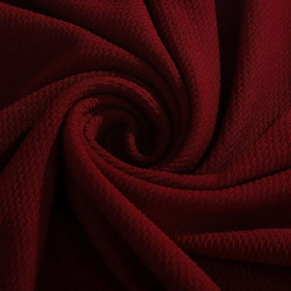 Burgundy Liverpool Bullet Textured Fabric by the yard 4 Way Stretch Solid