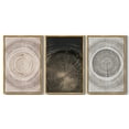 thumbnail image 2 of SHENIFY large 24x36in3pcs Natural Framed Vintage Wood Tree Rings Wall Art Farmhouse Rustic Canvas Paintings Living Room Bedroom Decor Nature Artwork, 2 of 6