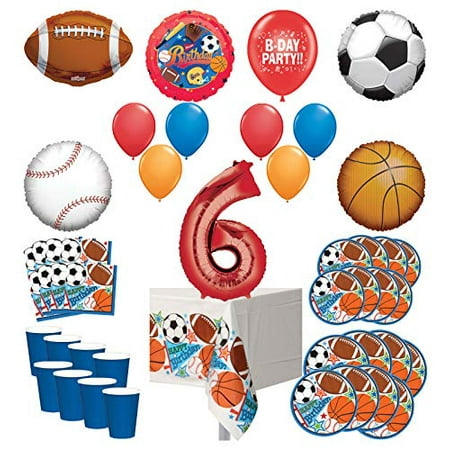 Mayflower Products Sports Theme 6th Birthday Party Supplies 8
