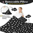 thumbnail image 3 of Black Halloween Cat Skull Pattern Toddler Nap Mats for Kids Preschool,50"x20" Sleeping Mat Bag or Kids,Toddler Sleeping Bag,Toddler Nap Mat or Daycare, 3 of 6