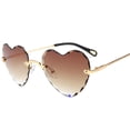 thumbnail image 3 of Gafas de sol sin montura mujer Sunnimix Gafas con Forma de corazón UV400 Leonado, 3 of 6