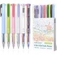 thumbnail image 1 of CHL-6 PCS Stylo Multicolore, Stylos Gel Colorés 0.5mm, Stylos Gel Multicolores 4-en-1, 18 Couleurs Encre Rétractable pour Bureau, École et Fournitures de Rentrée, 1 of 4