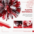 thumbnail image 6 of Howish pom poms 4pcs Cheerleading Pom Poms Red Silver(11.81"X11.81"X11.81"), 6 of 8