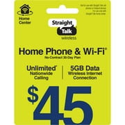 Straight Talk $45 Home Phone & Wi-Fi 30-Day Plan e-PIN Top Up (Email Delivery)