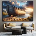 thumbnail image 5 of 1 Unique Style Solid Wood Frame Canvas Painting Noah's Ark Artistic Conception Design Perfect for Home Decoration, Festive Occasions And Gifts for Him/her. Suitable for Living Room And Bedroom, 5 of 5