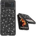 thumbnail image 5 of Compatible with Samsung Z Flip 4 Case Glitter Shockproof, for Samsung Galaxy Z Flip 4 Phone Case Bling Sparkly Soft TPU and PC Silicone Shiny Girl Women Thin Protective Cover (Black), 5 of 14