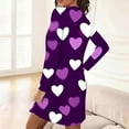 thumbnail image 6 of Censtreet Nightgowns for Women Long Sleeve Night Gown Soft Sleep Shirts Women's Sleepwear Heart Print Sleep Dress, 6 of 6