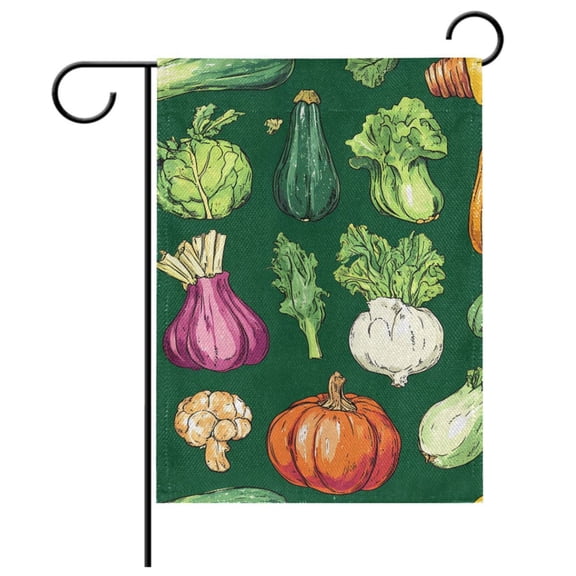 Ryvnso Vegetables Pattern Garden Flag 12x18 Inch Double Sided Seasonal Yard Decoration