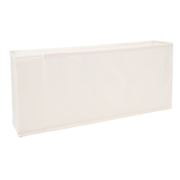 Modern Narrow Storage Basket, 18.5in x 3.9in x 7.9in, Slim Organizer for Closet and Shelves