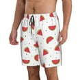 thumbnail image 2 of Naloa Hand Drawn Watermelon Men's Beach Shorts, Surfing shorts, Swim trunks, Quick Dry Swim Trunks for Surfing Beach Fun - Medium, 2 of 9