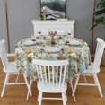 thumbnail image 2 of Pioneer Flower Floral Print Pattern Round Tablecloth 60"x60",Wrinkle Wipeable Table Cloth for Kitchen Dining Room Picnic Patio Party, 2 of 6