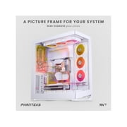 Phanteks NV7, Showcase Full-Tower Chassis, High Airflow Performance, Integrated D/A-RGB Lighting, Seamless Tempered Glass Design, 12 Fan Positions, Matte White