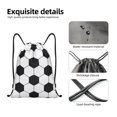 thumbnail image 4 of Disketp Soccer Ball Drawstring Backpack Drawstring Gym Bags Draw String Bags for Sports, Gym, Travel, Swimming, Beach-Small, 4 of 6