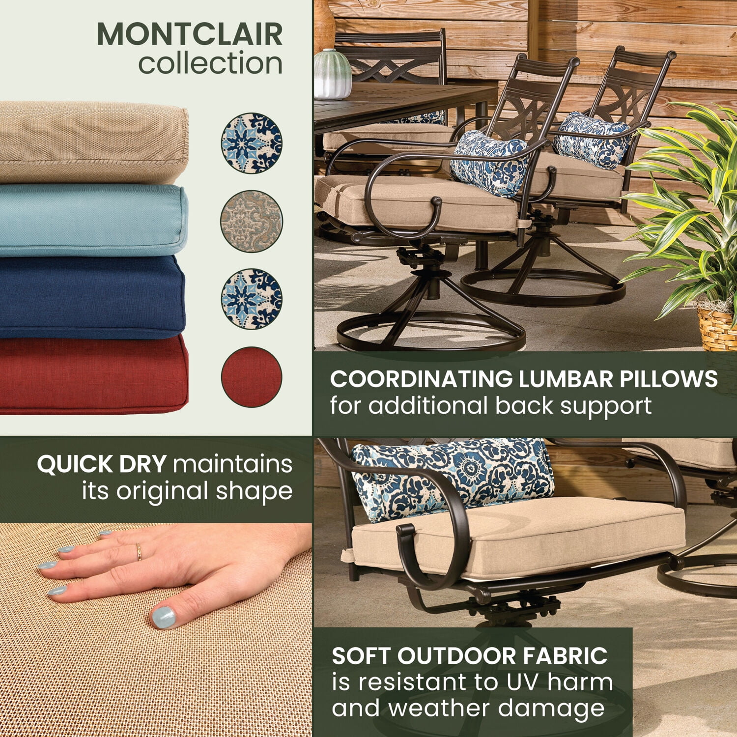Hanover Montclair 5-Piece Patio Dining Set